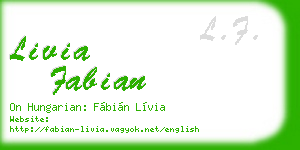 livia fabian business card