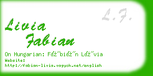 livia fabian business card